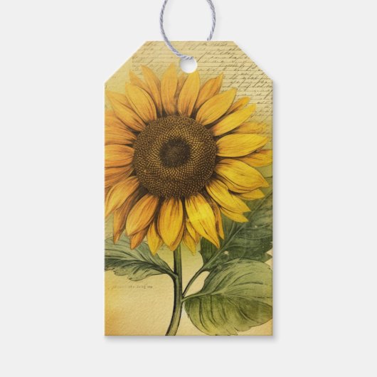 Sunflower Cadeaulabel (Voorkant)