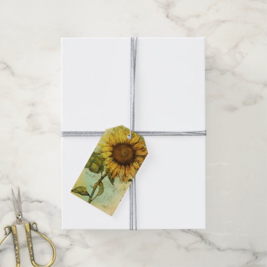 Sunflower Cadeaulabel (Met Touw)