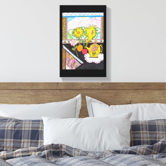 Sunflower Canvas (Insitu (Slaapkamer))