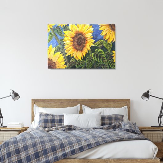 Sunflower Canvas Afdruk (Insitu (Slaapkamer))