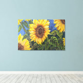 Sunflower Canvas Afdruk (Insitu (Houten vloer))