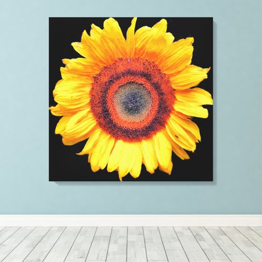 SUNFLOWER CANVAS AFDRUK (Insitu (Houten vloer))