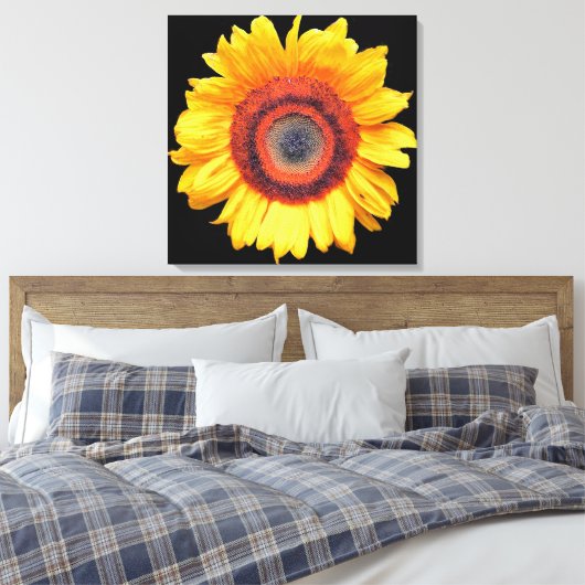 SUNFLOWER CANVAS AFDRUK (Insitu (Slaapkamer))