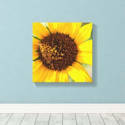 Sunflower Canvas Afdruk (Insitu (Houten vloer))