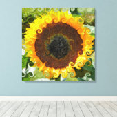 SUNFLOWER CANVAS AFDRUK (Insitu (Houten vloer))