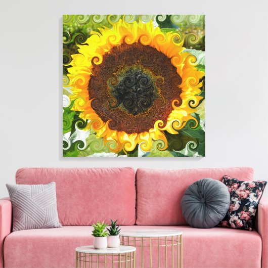 SUNFLOWER CANVAS AFDRUK (Insitu (Woonkamer))