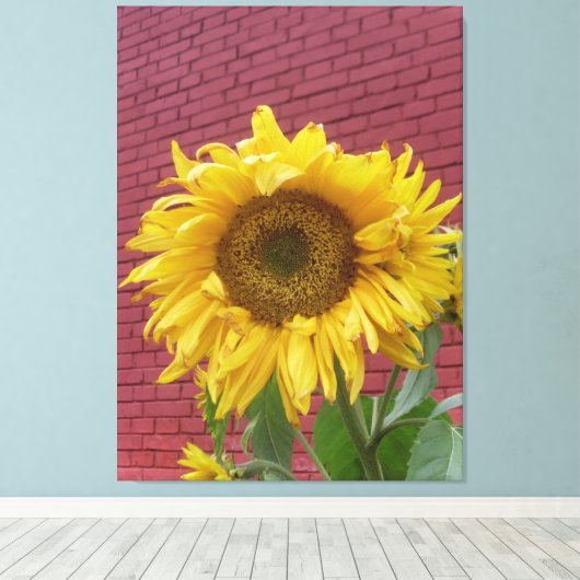 Sunflower Canvas Afdruk (Insitu (Houten vloer))