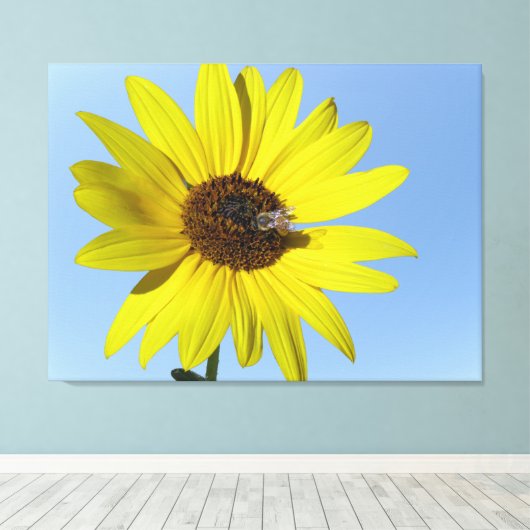 Sunflower Canvas Afdruk (Insitu (Houten vloer))