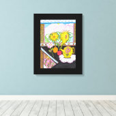 Sunflower Canvas Afdruk (Insitu (Houten vloer))