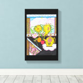 Sunflower Canvas Afdruk (Insitu (Houten vloer))