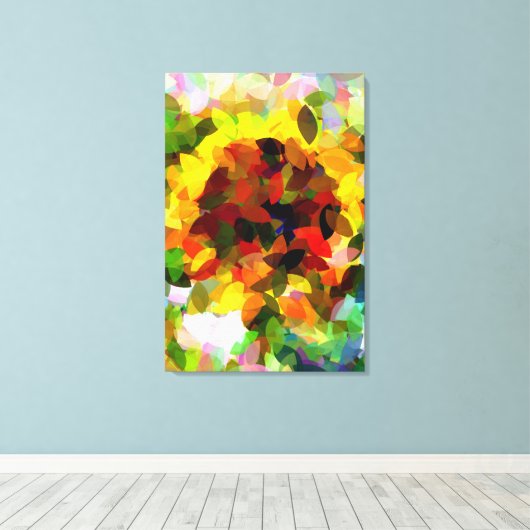 SUNFLOWER CANVAS AFDRUK (Insitu (Houten vloer))