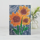 Sunflower card bedankkaart (Staand voorkant)