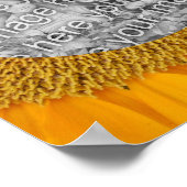 Sunflower Center Lijst Uw foto toevoegen Poster (Hoek)
