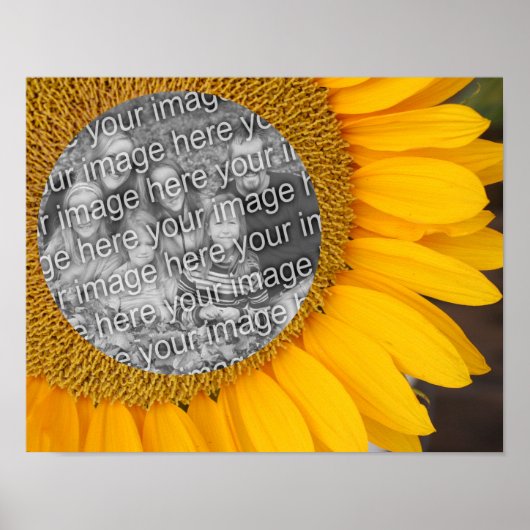 Sunflower Center Lijst Uw foto toevoegen Poster (Voorkant)