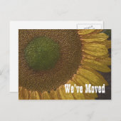 Sunflower Center New Address Floral Briefkaart (Voorkant / Achterkant)