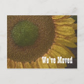 Sunflower Center New Address Floral Briefkaart (Voorkant)