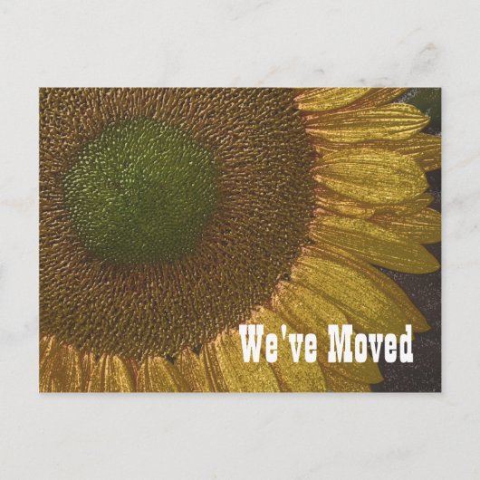 Sunflower Center New Address Floral Briefkaart (Voorkant)