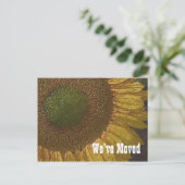 Sunflower Center New Address Floral Briefkaart (Staand voorkant)
