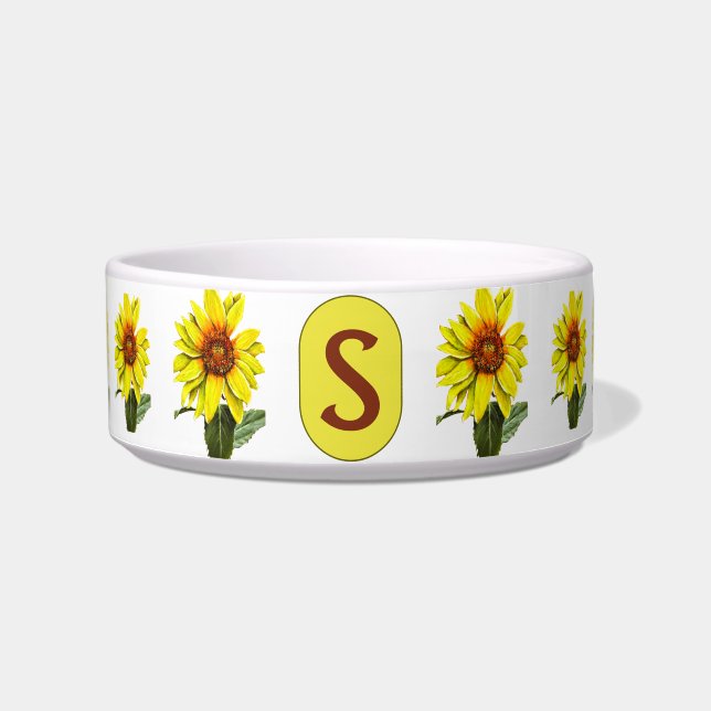 Sunflower Ceramic Pet Bowl Voerbakje (Voorkant)