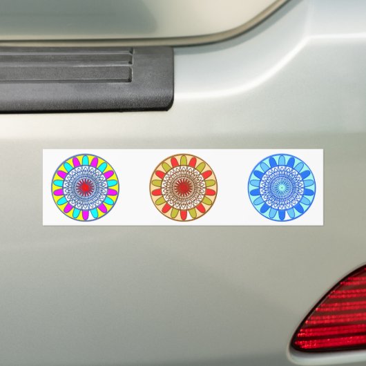 SUNFLOWER Chakra Mandala Bumpersticker (Op auto)