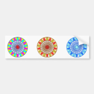 SUNFLOWER Chakra Mandala Bumpersticker