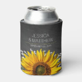 Sunflower Chalkboard Weddenschap Blikjeskoeler (Blikje Voorkant)