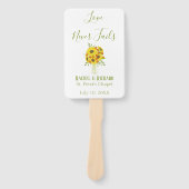 Sunflower Charm Wedding Handwaaier (Voorkant)