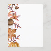 Sunflower Chestnut Pumpkin Wedding Flyer (Achterkant)