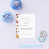 Sunflower Chestnut Pumpkin Wedding Flyer (Enkel)