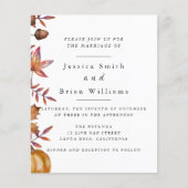 Sunflower Chestnut Pumpkin Wedding Flyer (Voorkant)