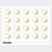 Sunflower Circle Lijst artwork Ronde Sticker (Vel)
