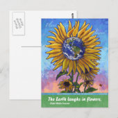 Sunflower Citaat Briefkaart (Voorkant / Achterkant)