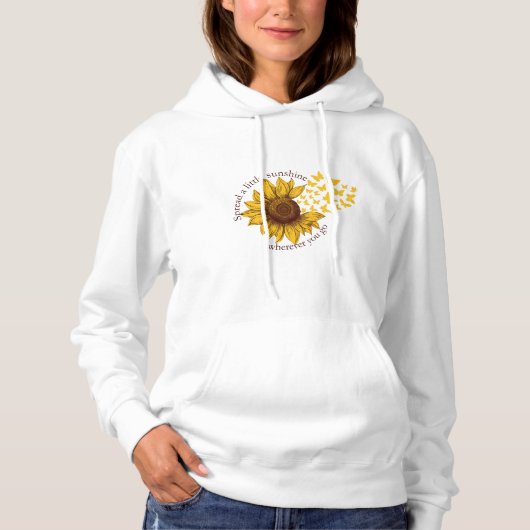 Sunflower Citaat Hoodie (Voorkant)