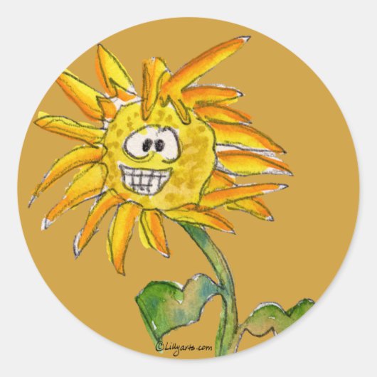 Sunflower Clipart Sticker 6 (Voorkant)