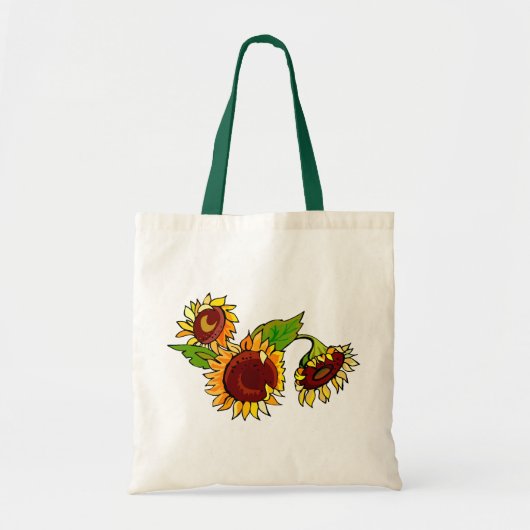 Sunflower Cluster Tote Bag (Voorkant)