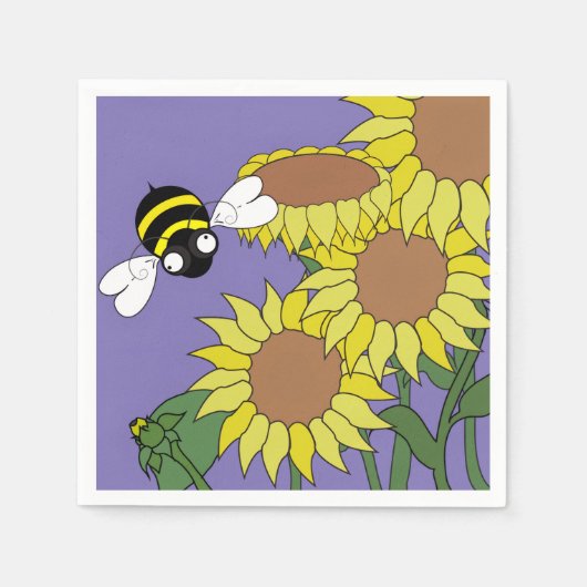 Sunflower Cocktail Napkins Servet (Voorkant)