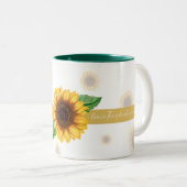 Sunflower Coffee Mok "Face the sunshine" (Voorkant rechts)