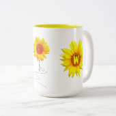 Sunflower Coffee Mok (Motivatie citaat voor haar) (Voorkant rechts)