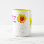 Sunflower Coffee Mok (Motivatie citaat voor haar) (Center)