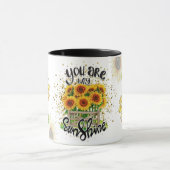 Sunflower coffee mug to celebrate Valentine's Day Mok (Midden)