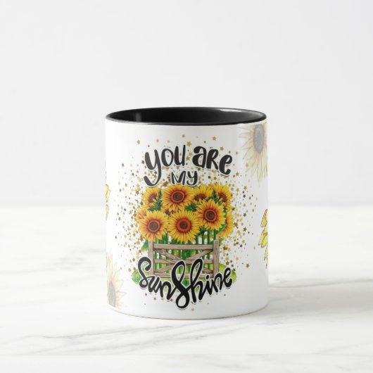 Sunflower coffee mug to celebrate Valentine's Day Mok (Midden)