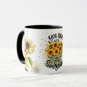Sunflower coffee mug to celebrate Valentine's Day Mok (Voorkant links)
