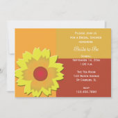 Sunflower Color Block Bridal Showuitnodiging Kaart (Voorkant)