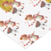 Sunflower Cooking Love Red Hearts White Tablecloth Tafelkleed (Gekanteld)