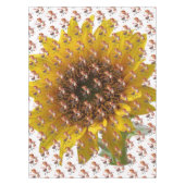Sunflower Cooking Love Red Hearts White Tablecloth Tafelkleed (Voorkant)