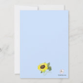 Sunflower Corner Uitnodiging (Achterkant)