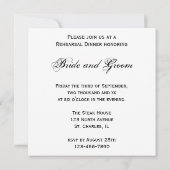 Sunflower Corner Wedding Rehearsal Dinner Kaart (Achterkant)