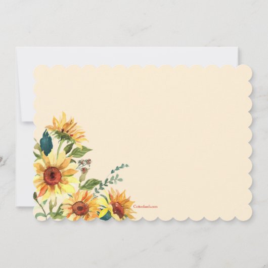 Sunflower Corners Shower Kaart (Achterkant)