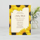 Sunflower Country Bridal Shower Invitation Kaart (Staand voorkant)