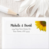 Sunflower Country Floral Weduwingadres Etiket (Insitu)